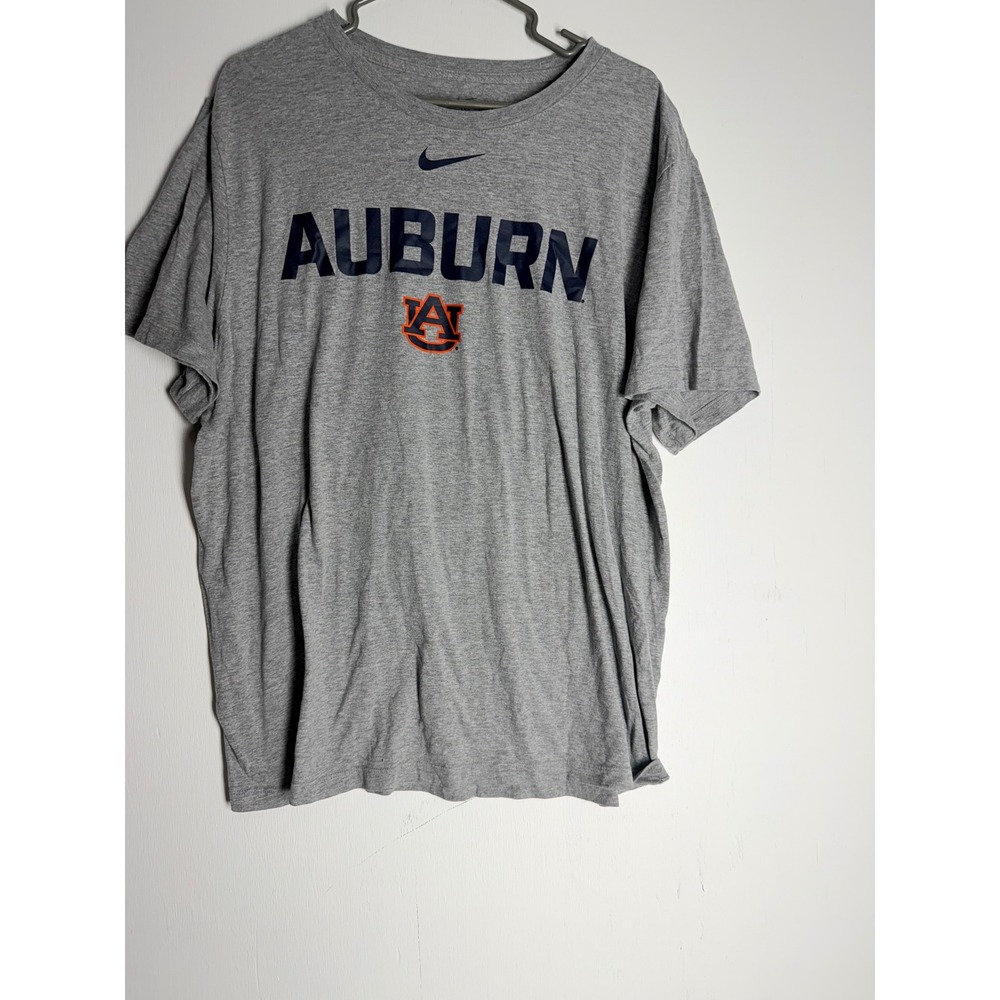 Nike Auburn Tigers War Eagle Mens XXL Gray Graphic T-Shirt NCAA Football Tee
